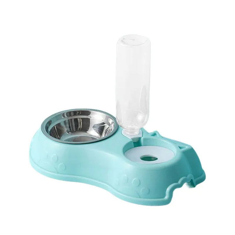 3 in 1 Stainless Steel Pet Dog Feeder Bowl with Dog Water Bottle Cat Automatic Drinking Cat Food Bowl Pet Feeder