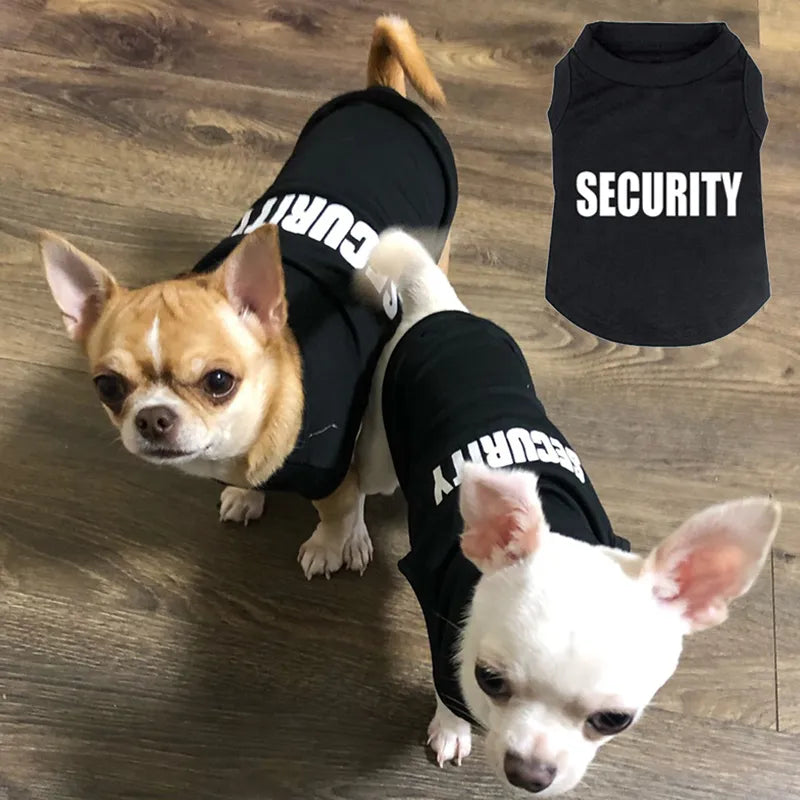 Security Clothing for Dogs Summer Pet Clothes Vest for Small Dogs Chihuahua Yorkshire Puppy Cats Low Price Pets T-Shirt Costume