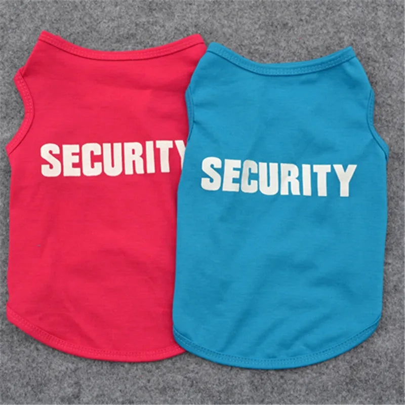 Security Clothing for Dogs Summer Pet Clothes Vest for Small Dogs Chihuahua Yorkshire Puppy Cats Low Price Pets T-Shirt Costume