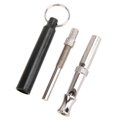 1Pc Silver/Black Two-Tone Ultrasonic Flute Dog Whistles for Training Sound Whistle Supersonic Obedience Pet Puppy Dog Whistles