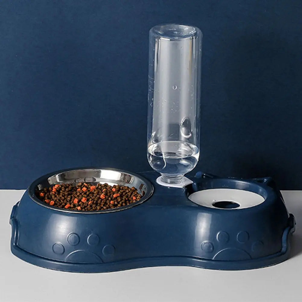 3 in 1 Stainless Steel Pet Dog Feeder Bowl with Dog Water Bottle Cat Automatic Drinking Cat Food Bowl Pet Feeder